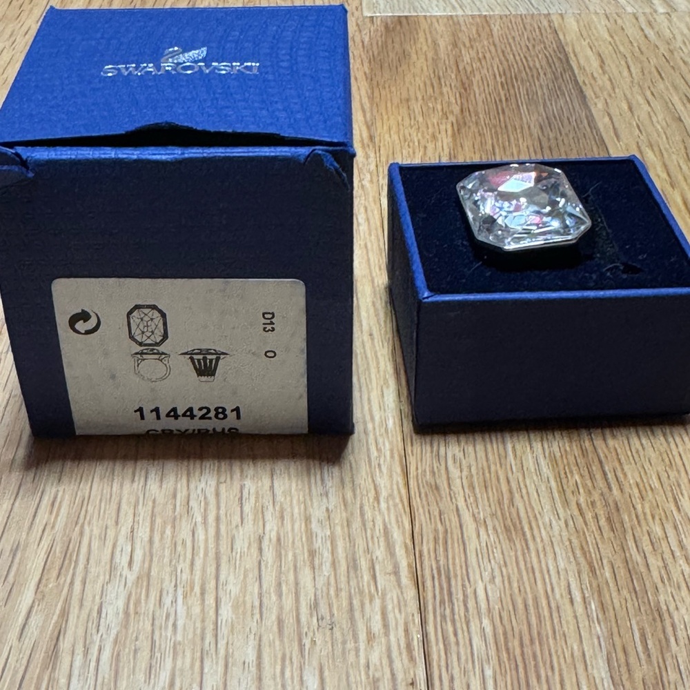 Swarovski Crystal Ring with Blue Box